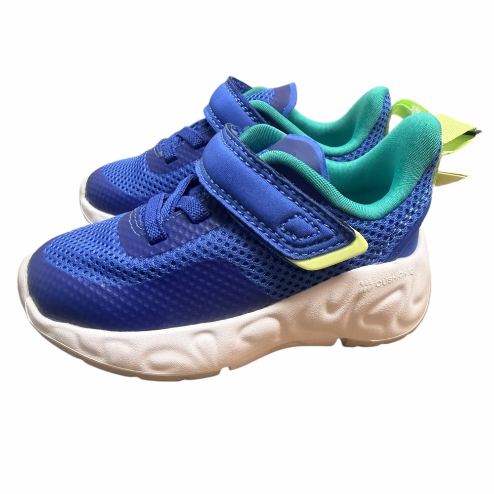 All in Motion Vibrant Blue and Lime Kids Sneakers 6C